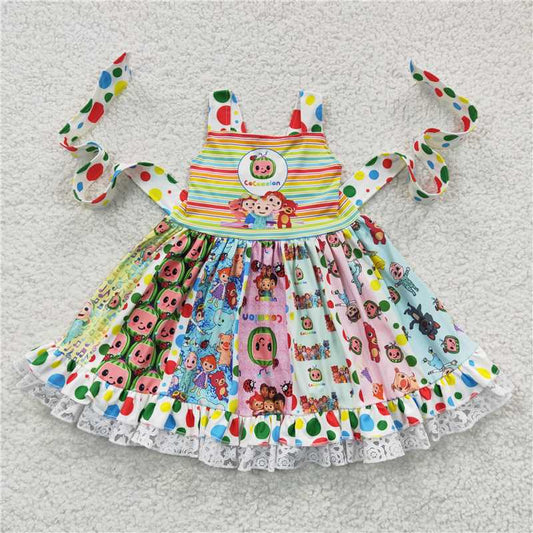 B8-24 cocomelon watermelon cartoon mosaic skirt