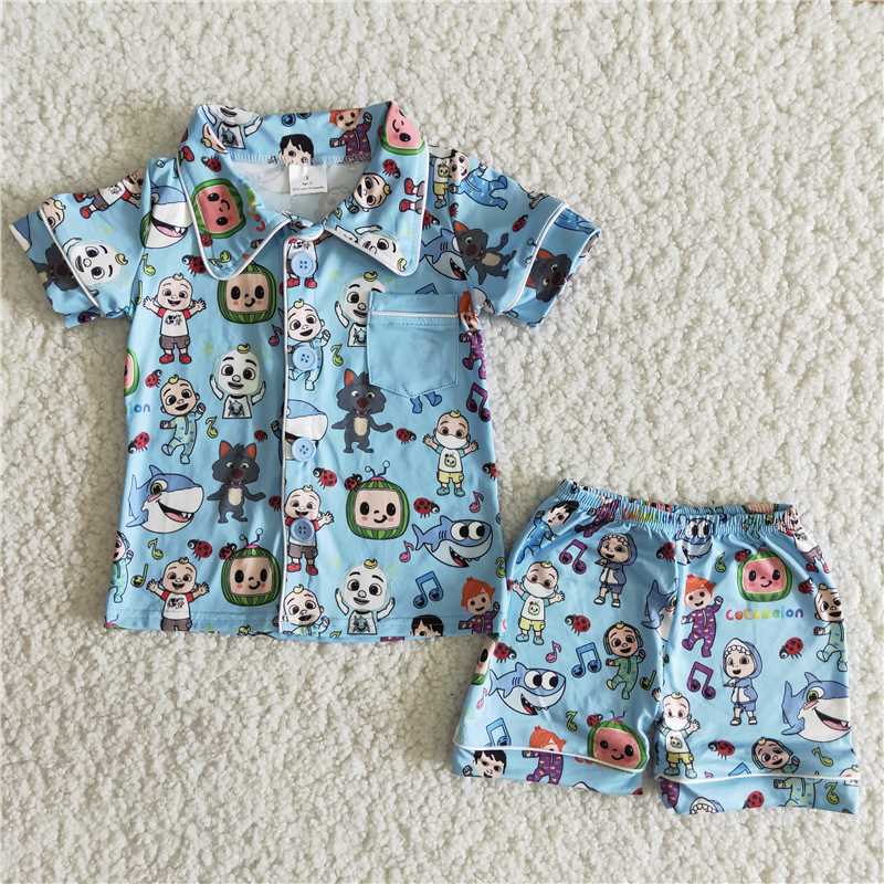 RTS NO MOQ Baby boy clothes Short Sleeve shorts Suit