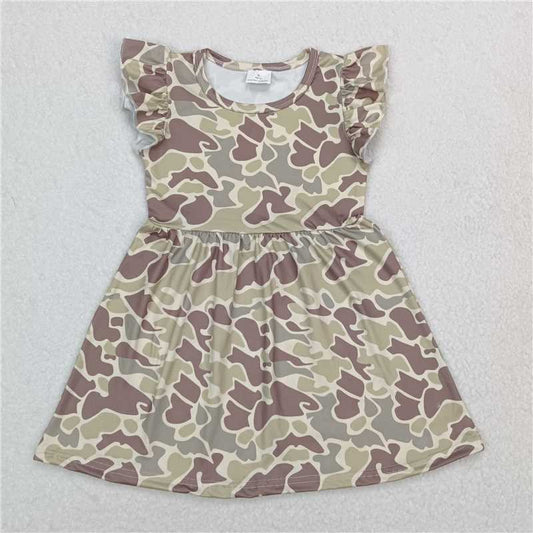 Camouflage flying sleeve dress 迷彩飞袖裙