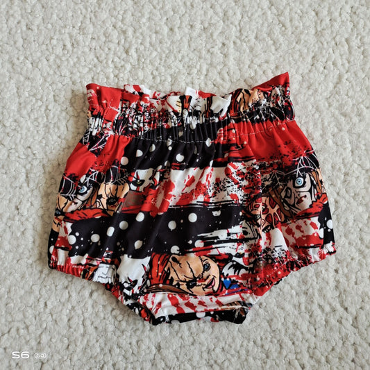 G5-16-5; Halloween red, white and black thong