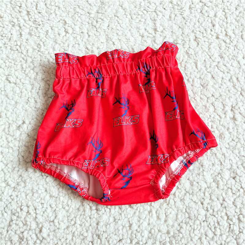 G5-16-6;; Red thong with blue outline letters