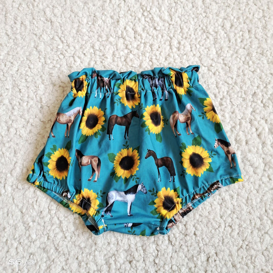 G5-16-6**. Sunflower Horse Hidden Green Thong