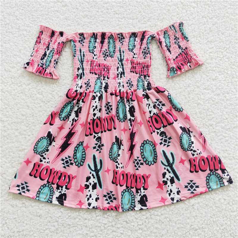 RTS NO MOQ Baby Girl Clothes Short-sleeved dresses