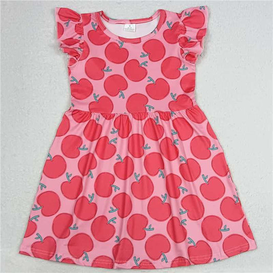 "G4-4-5 Red Apple Pink Flying Sleeve Dress"