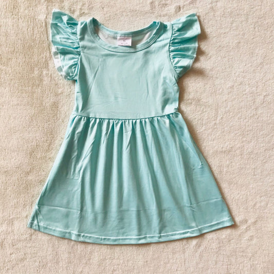 RTS SALES NO MOQ G3-23-2'' Light blue flying sleeves dress