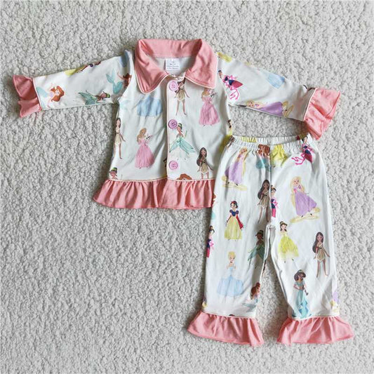 6 B9-23 Rapunzel pink lace pajamas