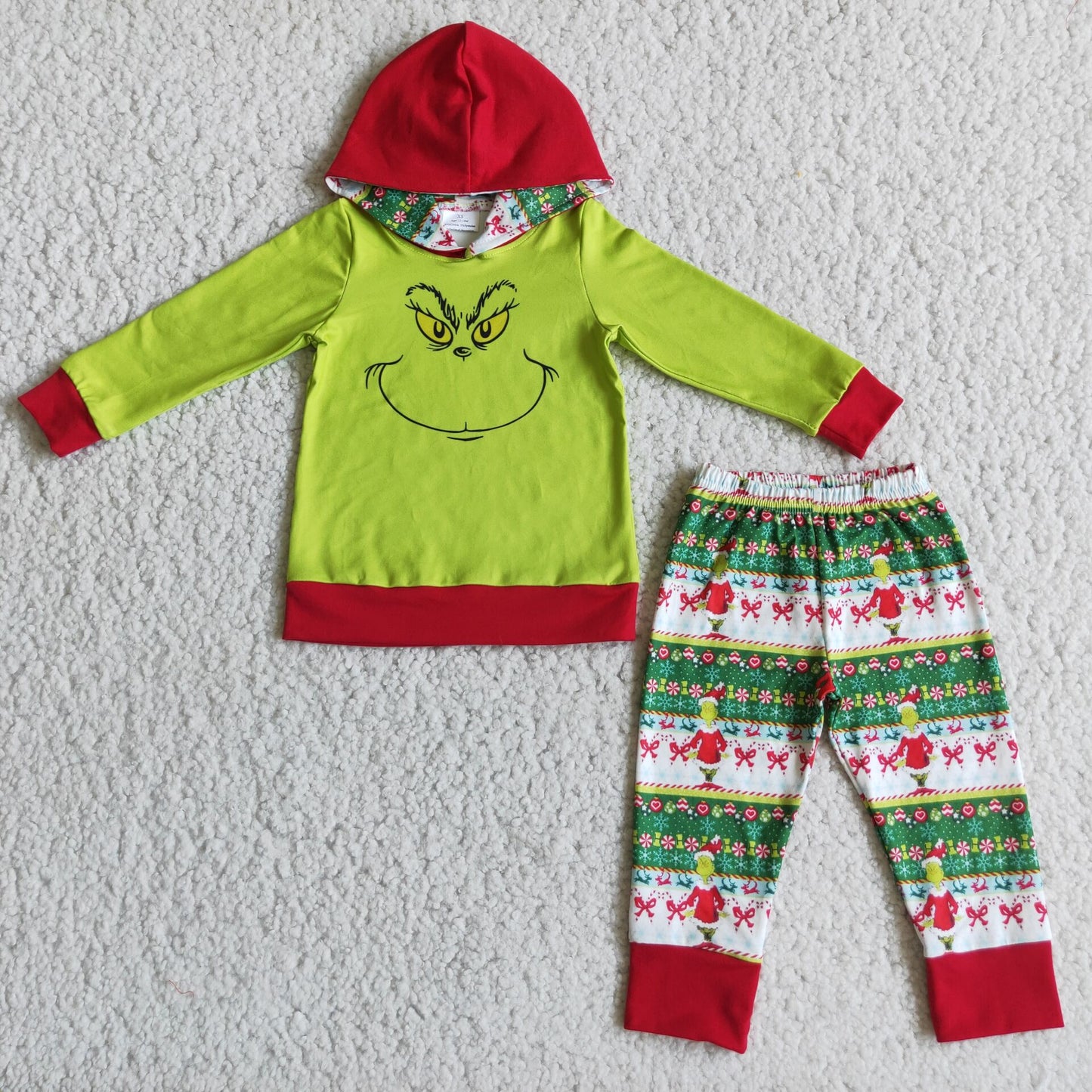 RTS NO MOQ 6 A15-18 6 A29-28 6 A10-29 Christmas hooded long-sleeved trousers suit