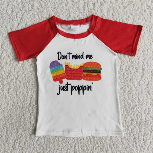 D6-18 Ice Cream Hamburger Short Sleeve Top