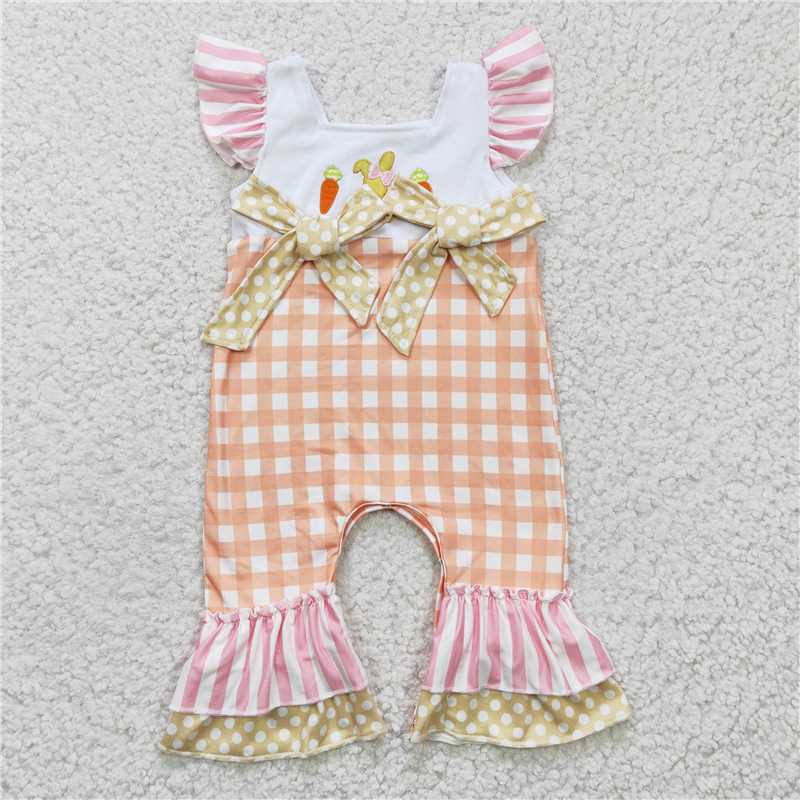 RTS baby girls clothes easter short Sleeve dress romper