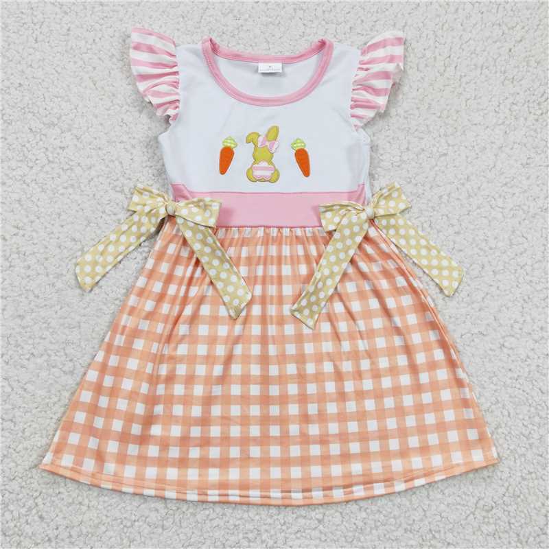 RTS baby girls clothes easter short Sleeve dress romper