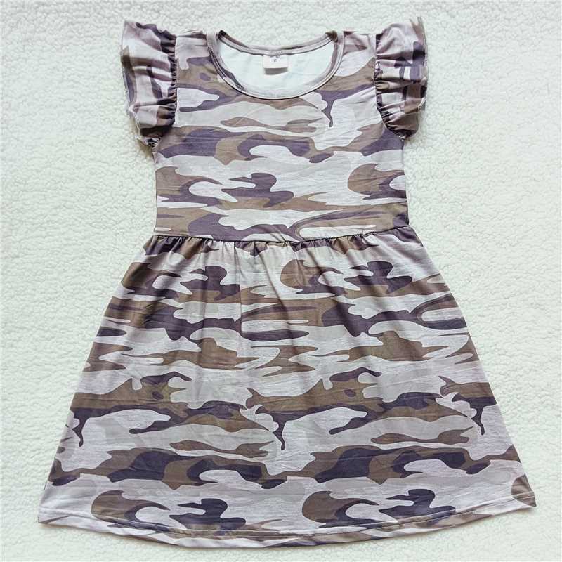 Camouflage flying sleeve dress 迷彩飞袖裙