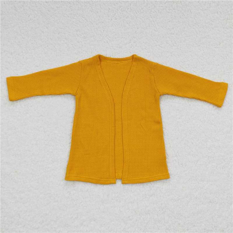 GT0246 Yellow Long Sleeve Cardigan Top