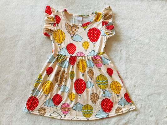 RTS SALES NO MOQ G2-19-3..* Hot air balloon sleeve dress