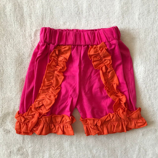 G2-4-*6. Orange lace rose red shorts