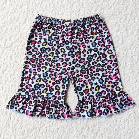 G2-2- Red and yellow leopard print shorts