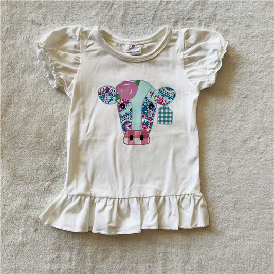 G4-15-2*. Floral bull head puff sleeve top