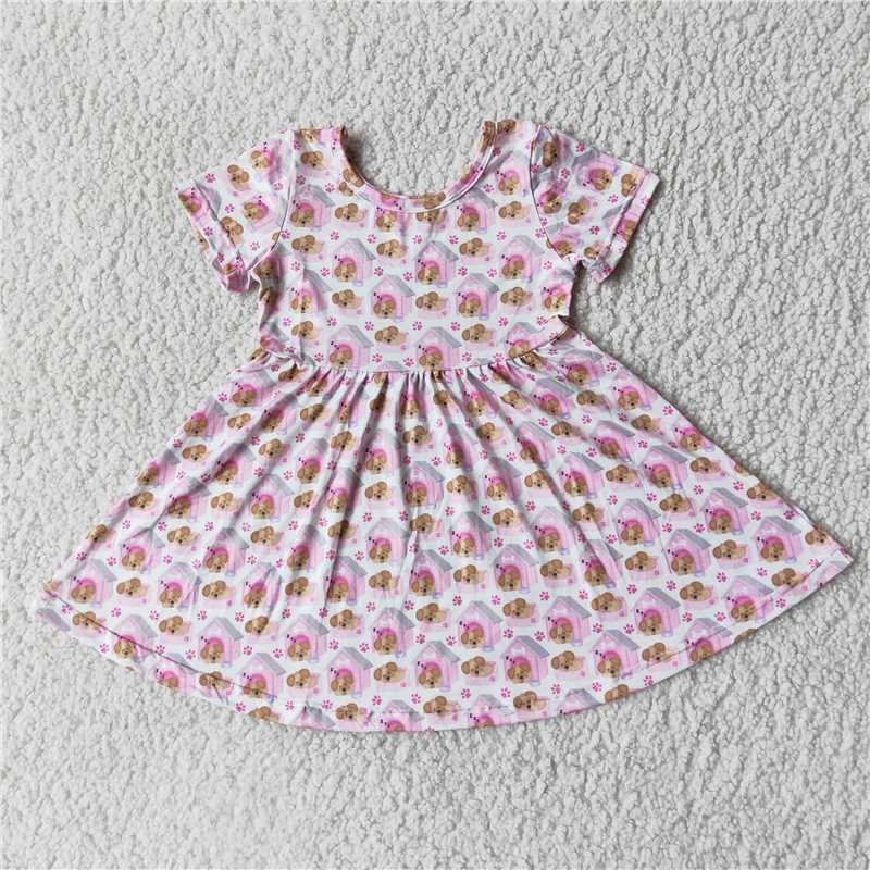 Pink Dog House Short Sleeve dress 粉色狗屋短袖裙