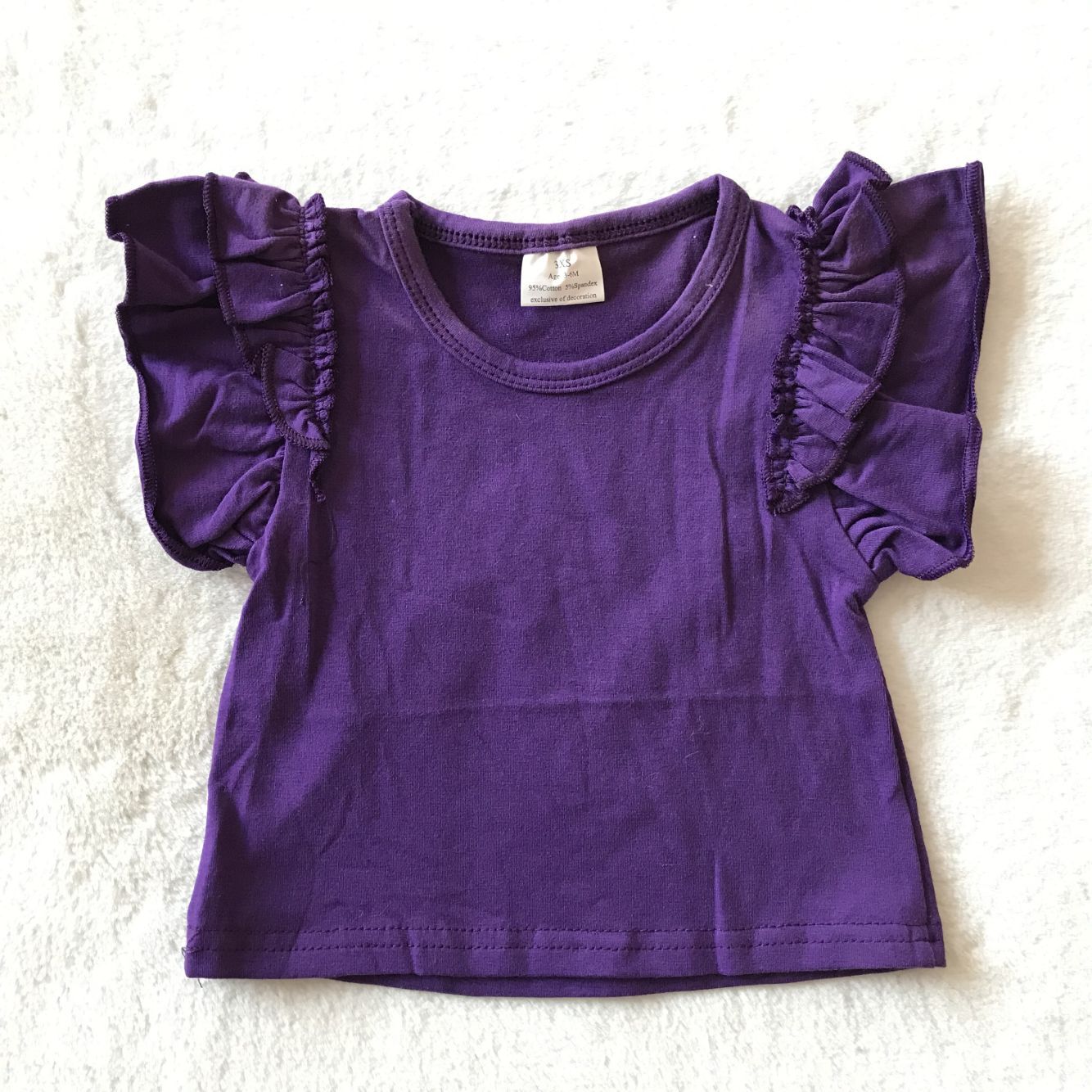 G4-19-5 Dark purple flying sleeve top