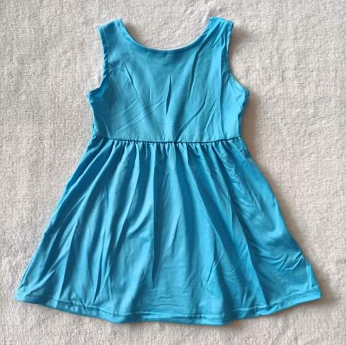 RTS SALES NO MOQ G4-19-6 Blue sleeveless dress