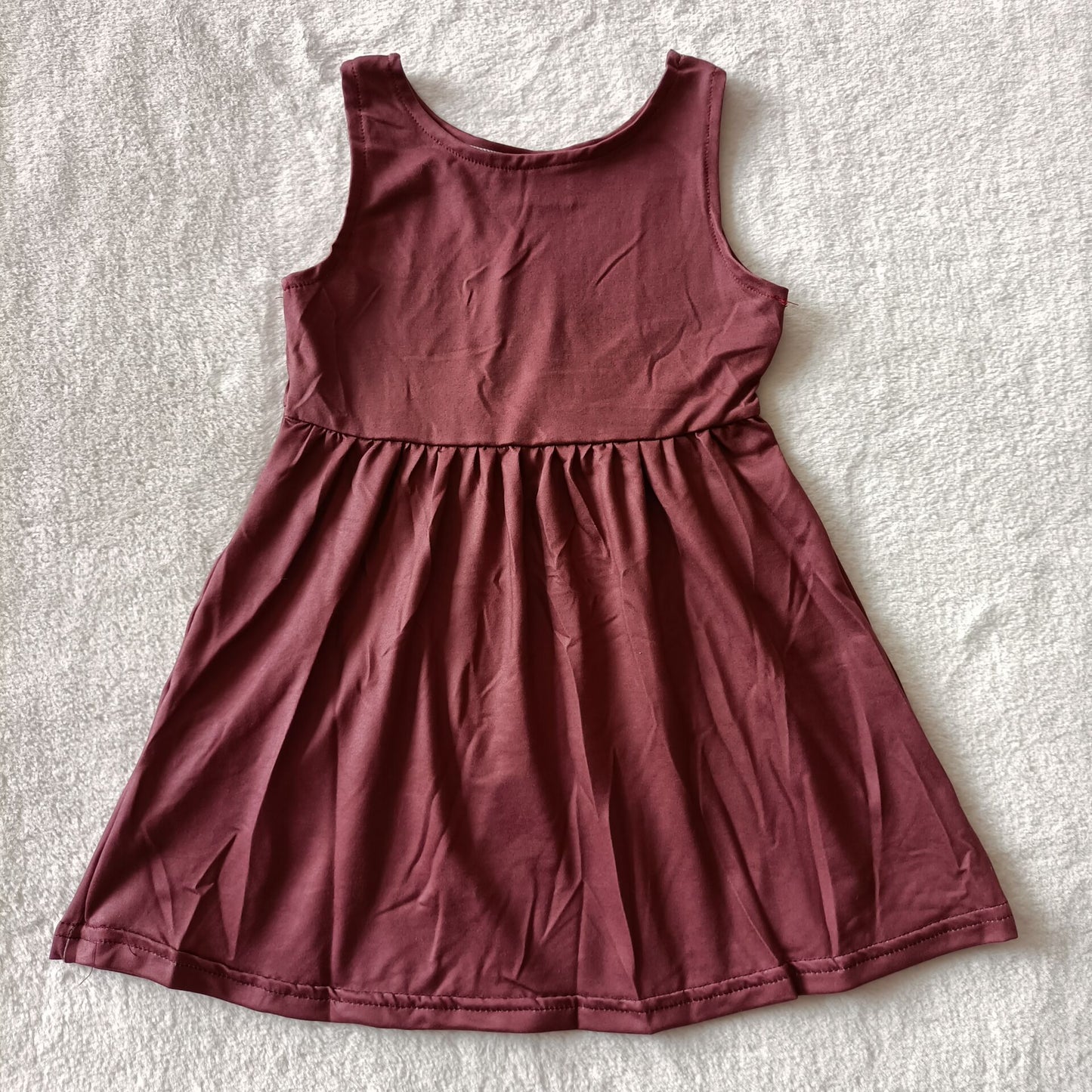 RTS SALES NO MOQ G4-19-6. Dark brown sleeveless dress