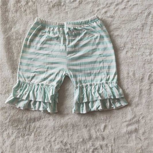 G5-12-6' Light blue striped lace shorts