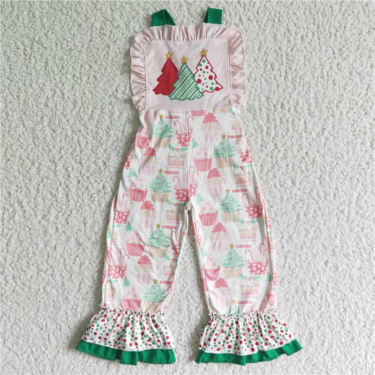 E4-26 Christmas tree overalls jumpsuit