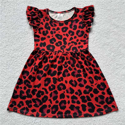 Red and black spot flying sleeve dress 红黑斑飞袖裙