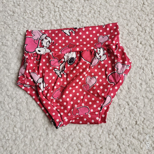 G2-12-4*\] Valentine's Day Love Dog White Dot Thong