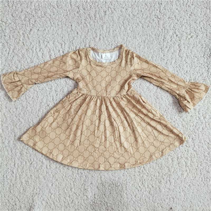 RTS NO MOQ SALES G2-24-4; Light yellow plaid striped beige long-sleeved skirt