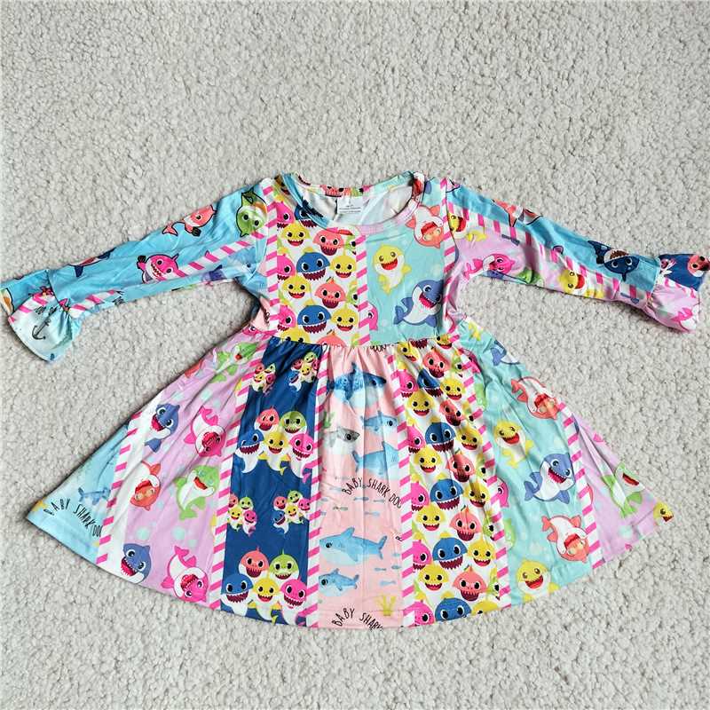 RTS NO MOQ SALES G3-8-1*\ Five-color fish-separated long-sleeved skirt