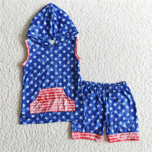 RTS SALES NO MOQ G3-7-8*;'. Five-pointed star hat sleeveless suit