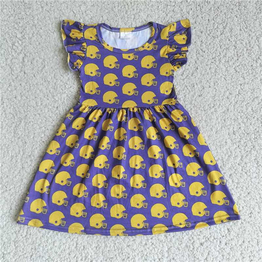 G4-17-4 Hockey cap purple flying sleeve dress