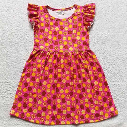 G5-14-3./; Biscuit rose red flying sleeves dress