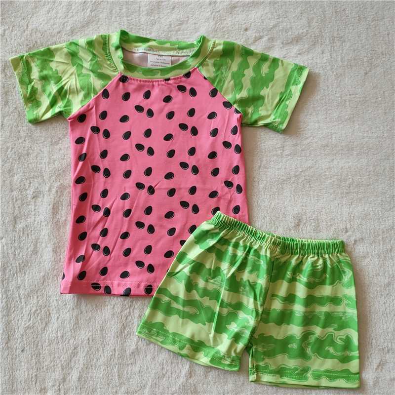 RTS SALES NO MOQ G3-*6 Boys watermelon short-sleeved suit