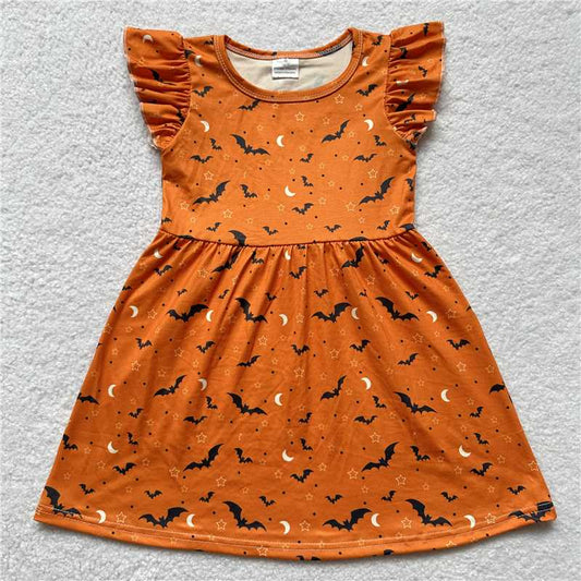 RTS SALES NO MOQ G4-15-6*/【】 Bat Moon Orange Flying Sleeve Skirt