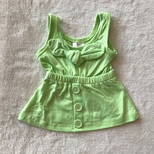 G3-7-2*/* Green bow sleeveless top