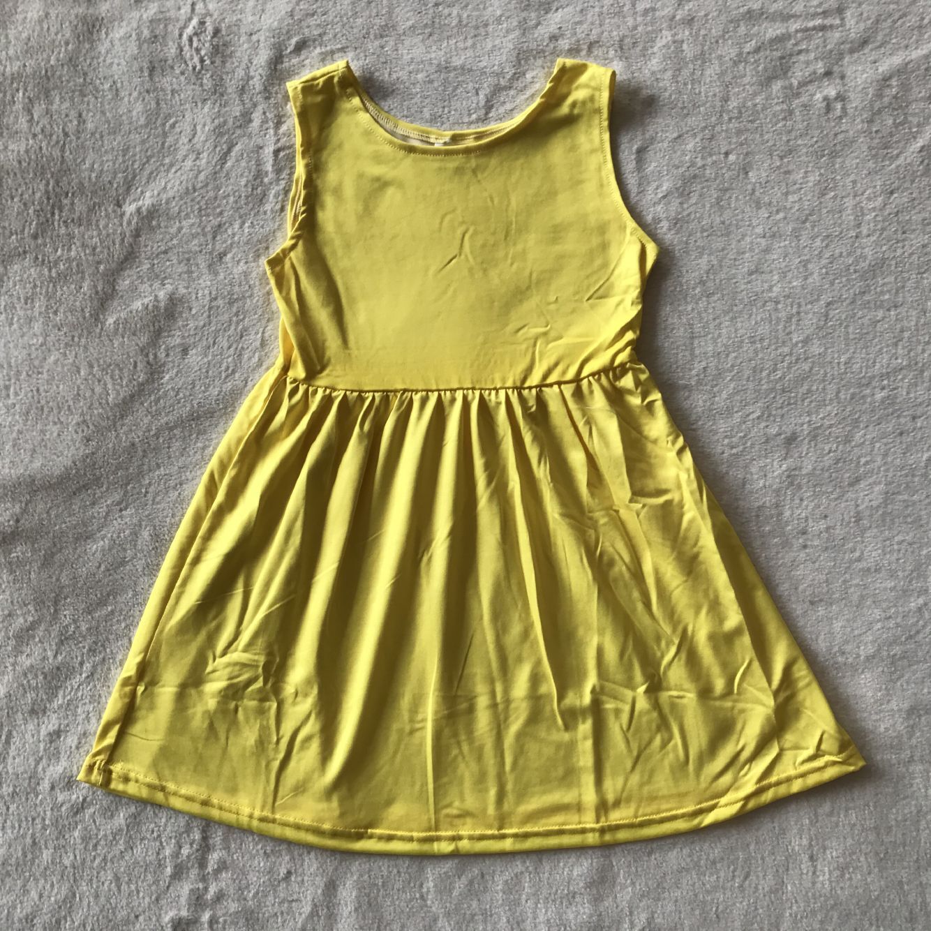 RTS SALES NO MOQ G4-19-1'' Yellow sleeveless dress