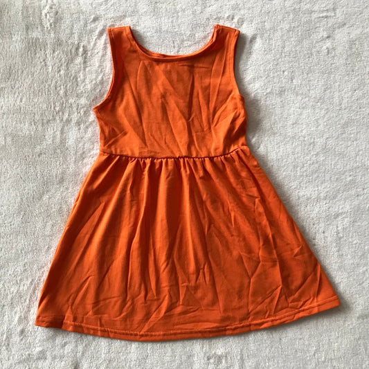 RTS SALES NO MOQ G4-23-4= Orange sleeveless dress