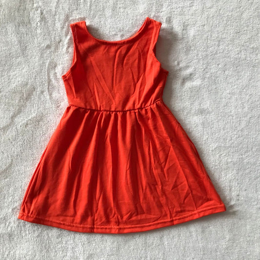 RTS SALES NO MOQ G4-23-6 Orange sleeveless dress