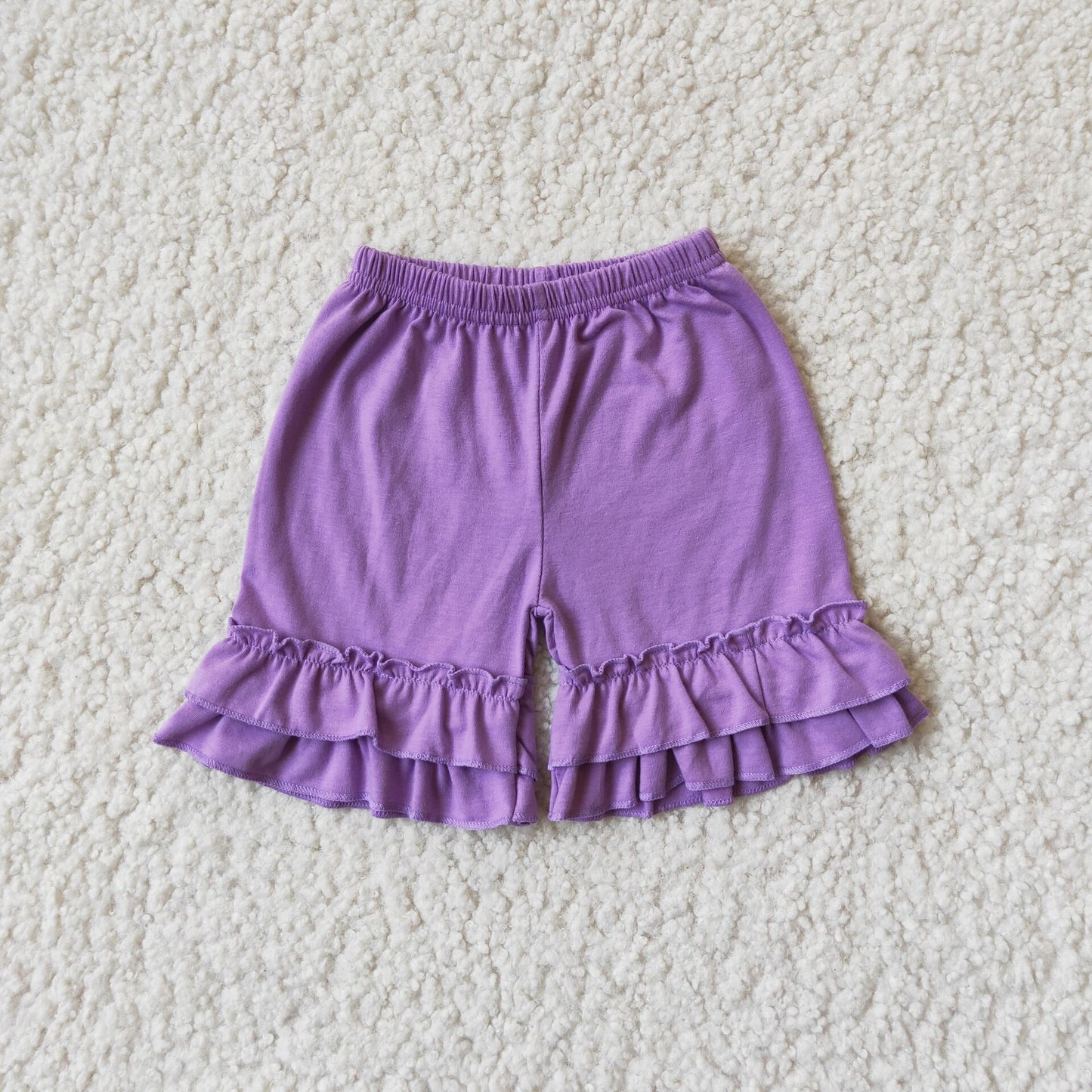 G5-8-6.,/ Purple two-layer lace shorts