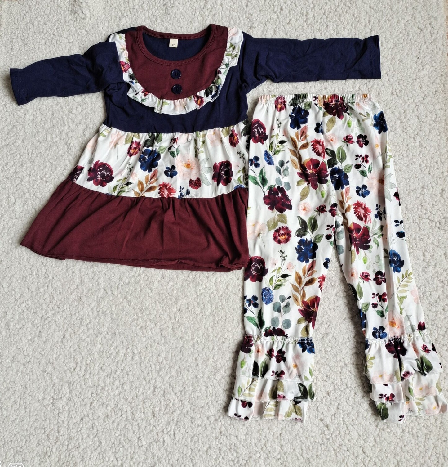 RTS SALES NO MOQ G3-19-8.. Red lace dark red and blue flower set