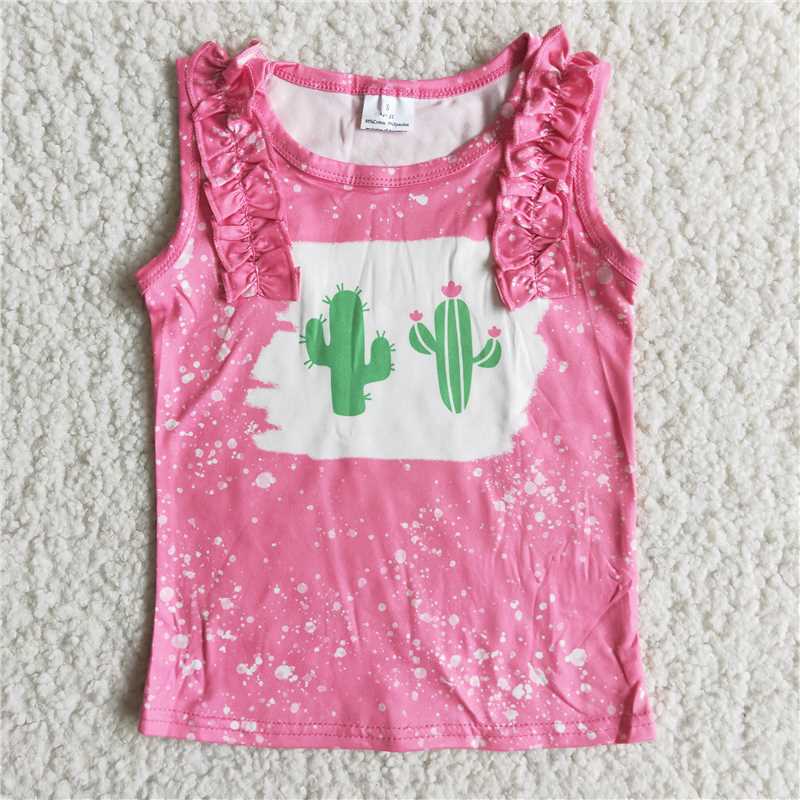 G2-15-2*/ Cactus flower sleeveless top