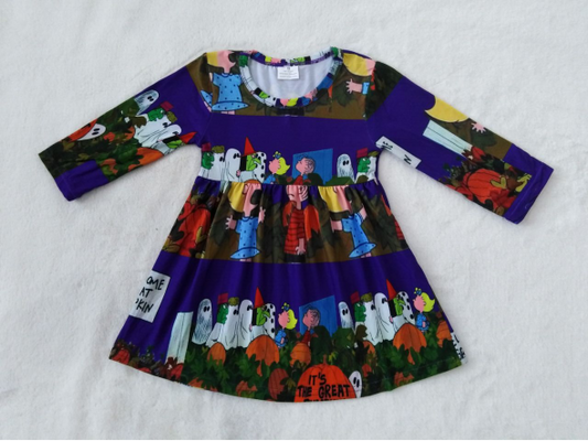 RTS NO MOQ SALES  G2-16-1/ Cartoon character long-sleeved dress