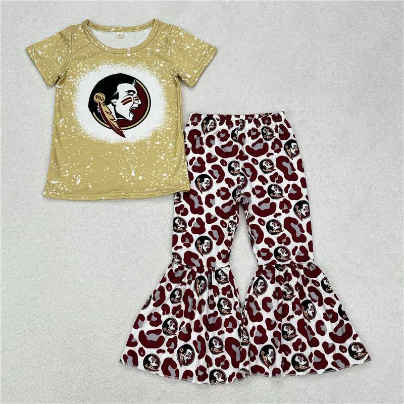 RTS SALES NO MOQ ）G2-15-4*/. FSU green short-sleeved leopard print trousers