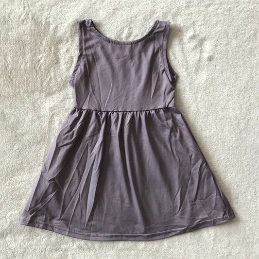 RTS SALES NO MOQ G4-23.-2 Dark grey sleeveless dress