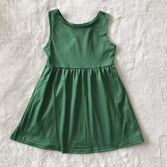 RTS SALES NO MOQ G4-23-1;;' Dark green sleeveless dress