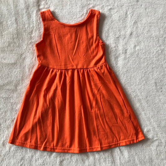 RTS SALES NO MOQ G4-23-1''. Orange sleeveless dress