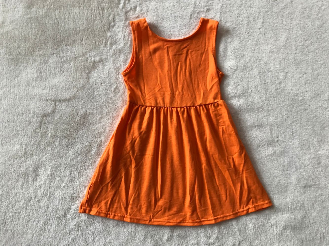 RTS SALES NO MOQ G4-23-1'.. Orange sleeveless dress