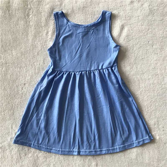 RTS SALES NO MOQ G4-27-2.. Light blue sleeveless dress