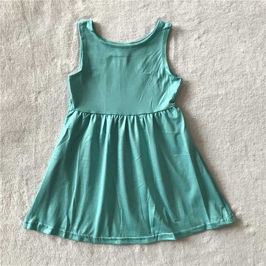 RTS SALES NO MOQ G4-27-2\ Light green sleeveless dress